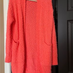 Michelle Mae Vibrant Coral Cardigan